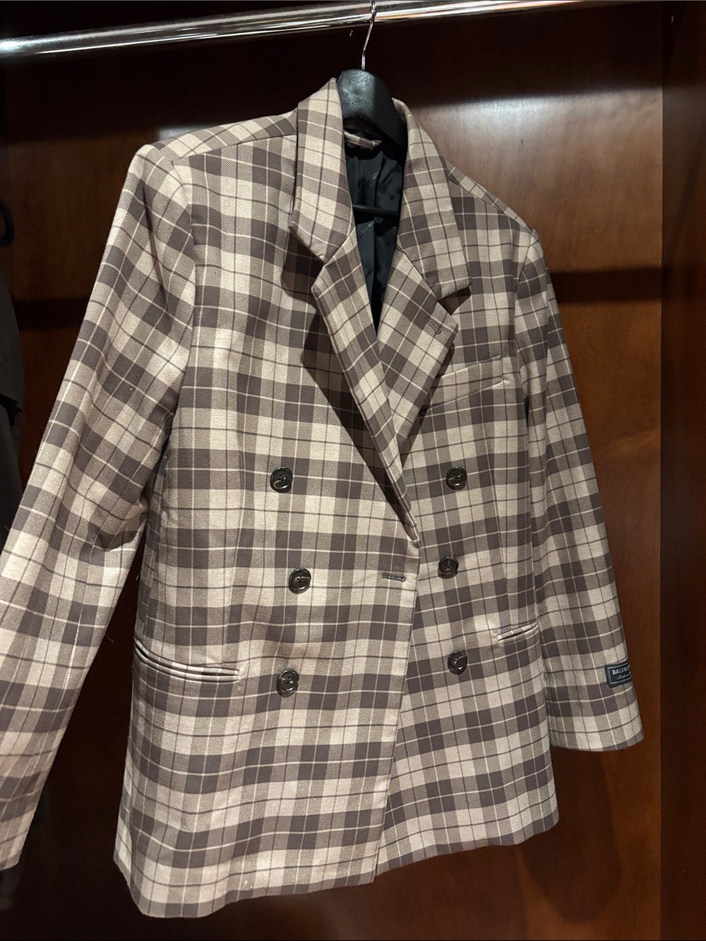 Balenciaga Plaid Blazer Oversized